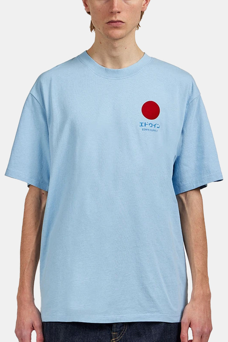 Edwin Japanese Sun Supply T Shirt Placid Blue