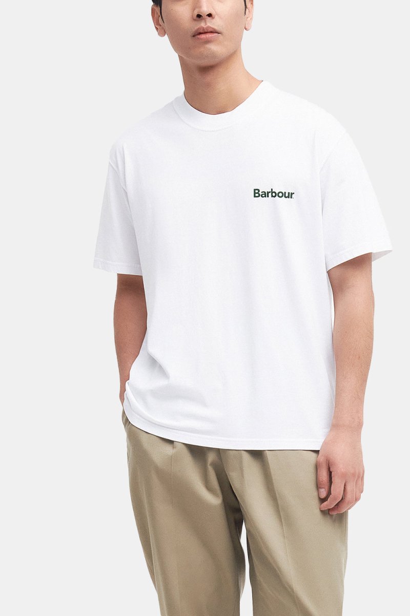 Barbour t shirt mens shops white