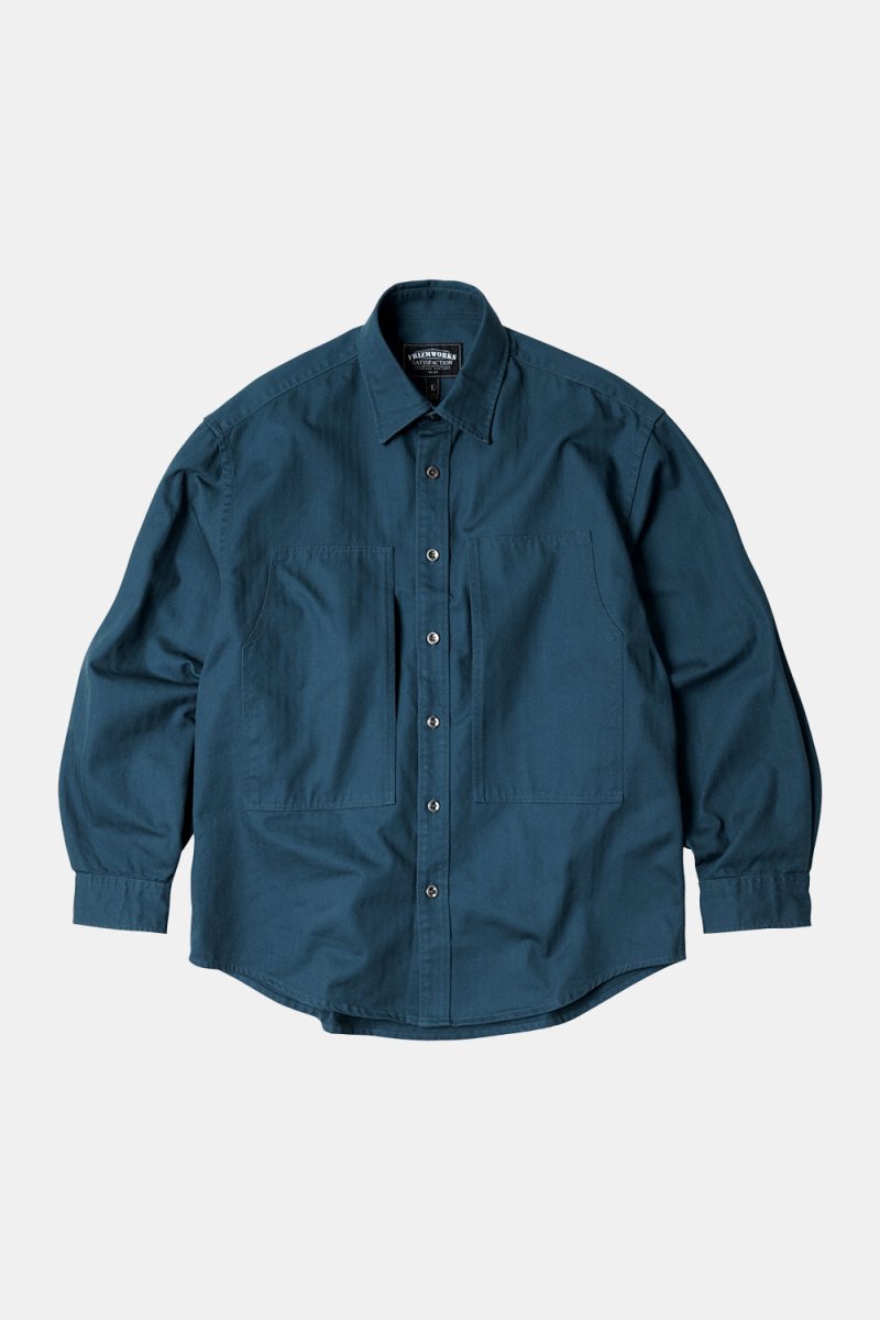 Frizmworks HBT Carpenter Pocket Work Shirt Jacket (Vintage Blue)