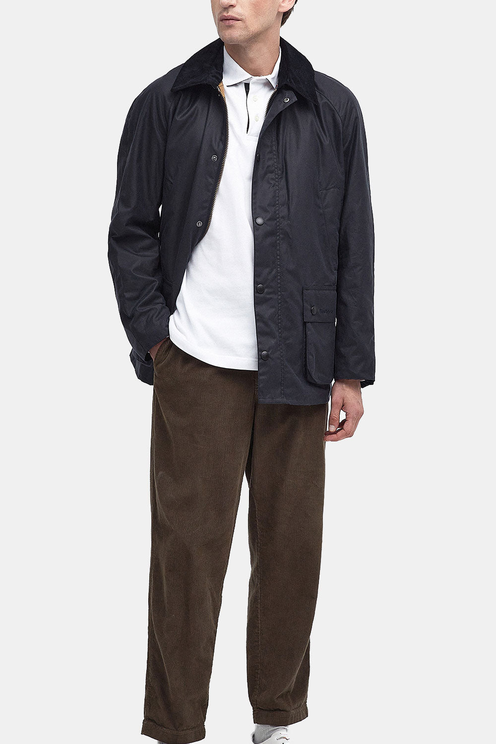 Barbour Ashby Waxed Jacket (Navy)