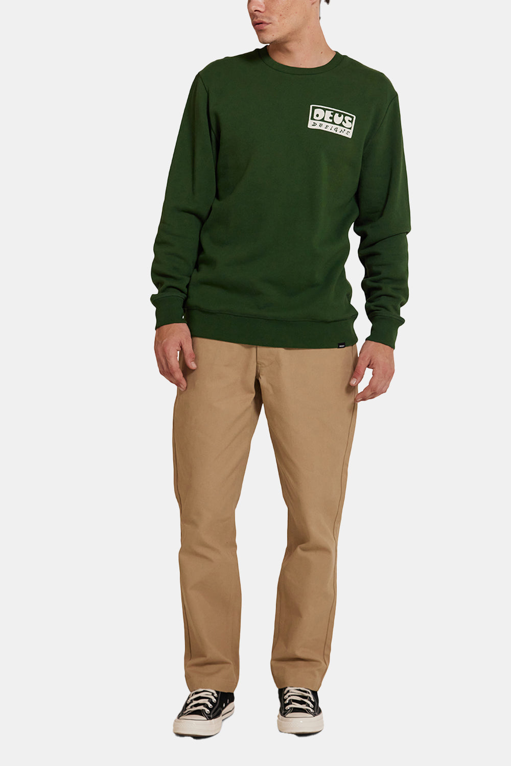 Deus Nice To See You Crew Sweatshirt (Hillside Green)