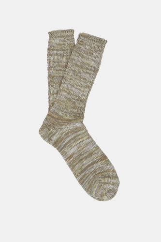 Anonymous Ism 5 Colour Mix Crew Socks (Khaki) | Socks