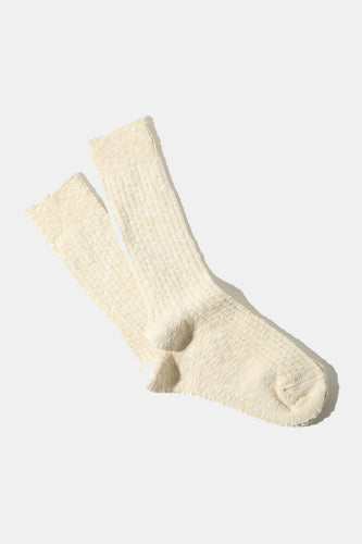 Anonymous Ism Light Comfy Slub Crew Socks (Ivory) | Socks