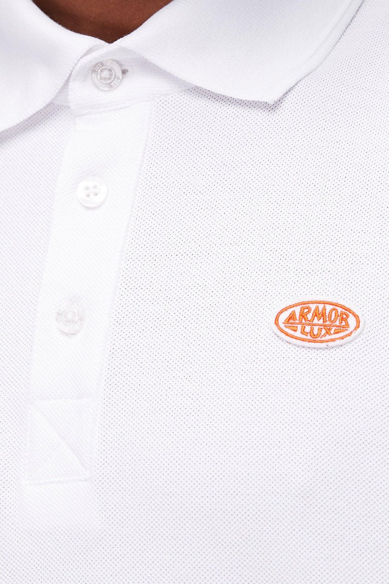 Armor Lux Heritage Short Sleeve Polo (White) | Polo Shirts