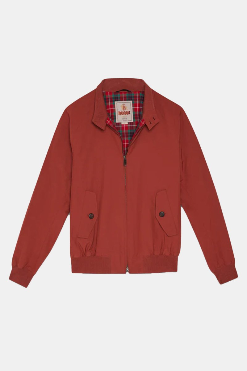 Baracuta G9 Classic Cotton Blend Harrington Jacket Brick Red