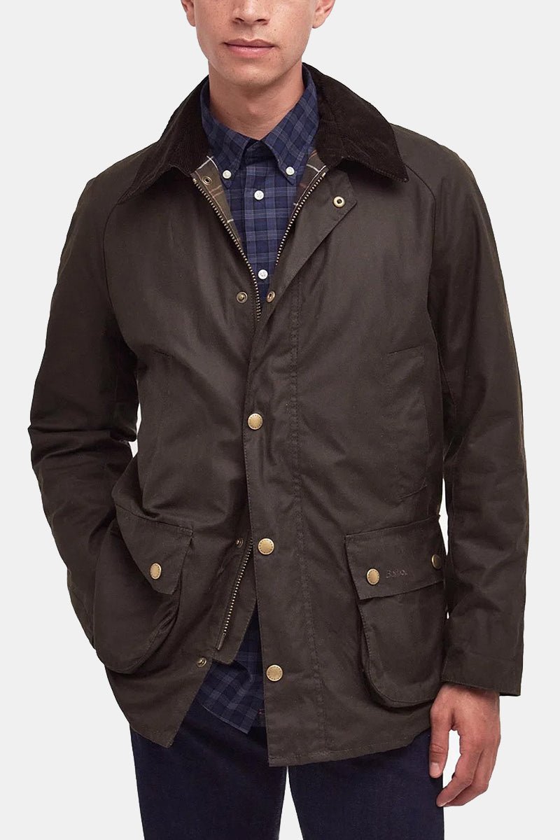 Barbour Ashby Waxed Jacket (Olive) | Jackets