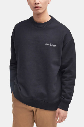 Barbour Nicholas Crew Sweatshirt (Black) | Sweaters