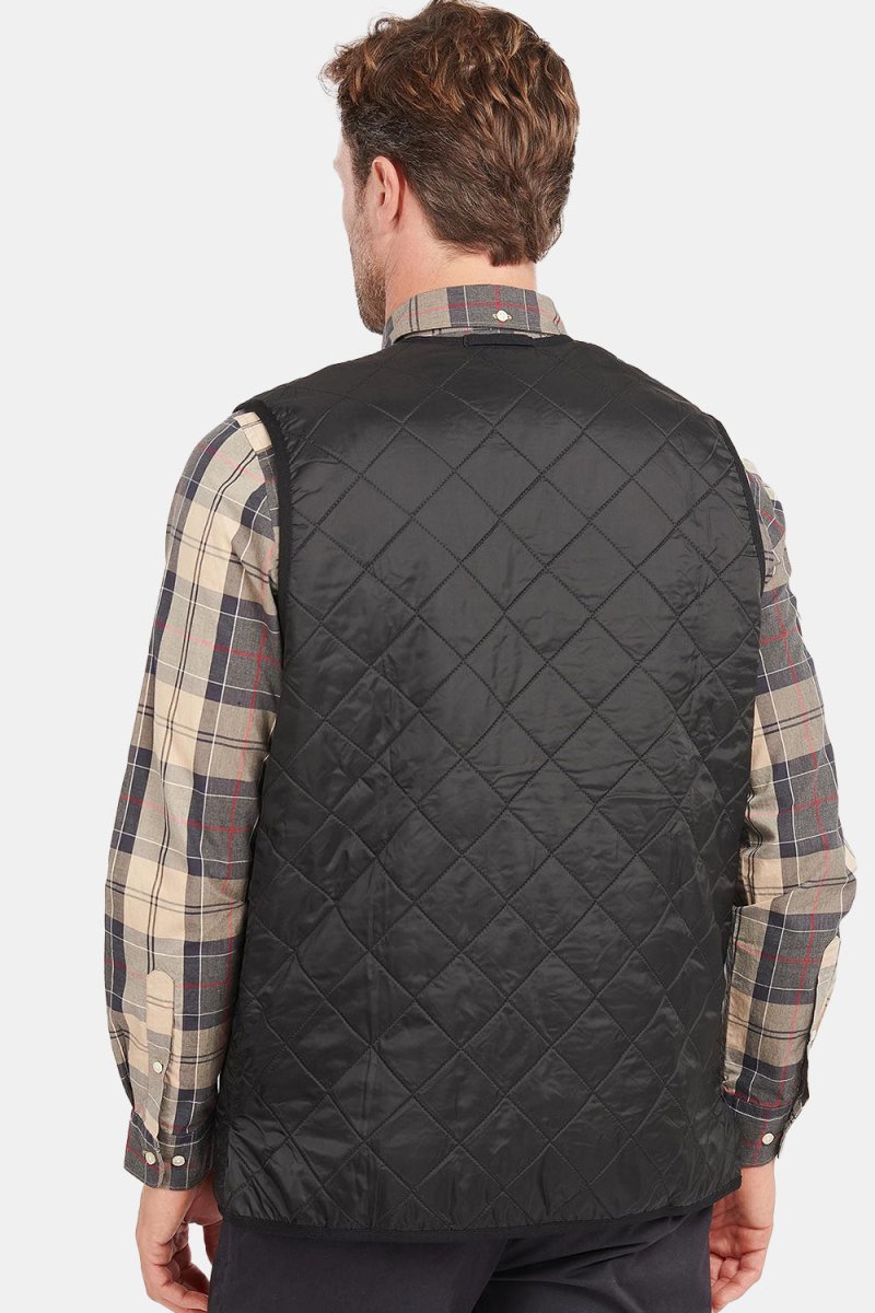 Barbour Polar Quilt Waistcoat Zip-In Liner (Black) | Vests