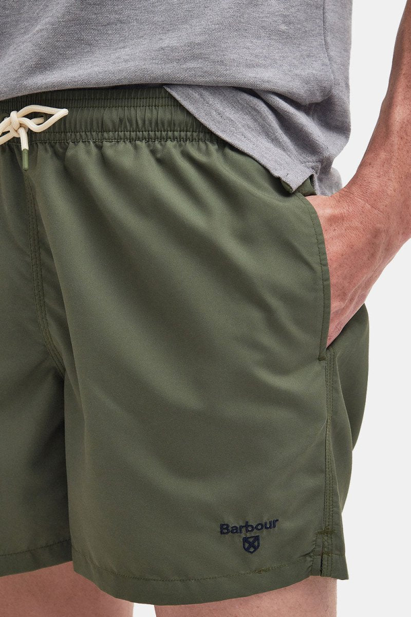 Barbour Staple Logo Swim Shorts (Olive) | Shorts