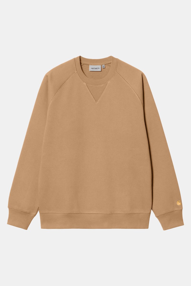 Carhartt WIP Chase Heavy Sweatshirt (Peanut/Gold) | Sweaters