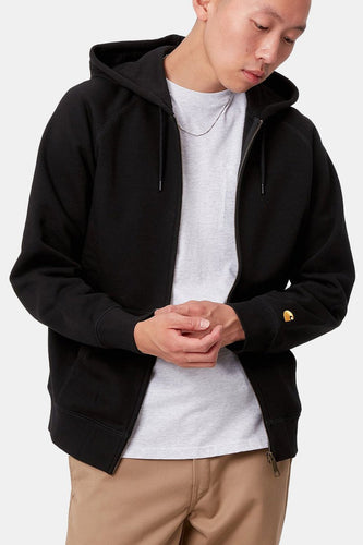 Carhartt WIP Hooded Chase Jacket (Black/Gold) | Jackets