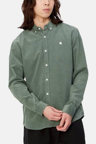 Carhartt WIP Madison Cord Long Sleeve Shirt (Park/Wax) | Shirts