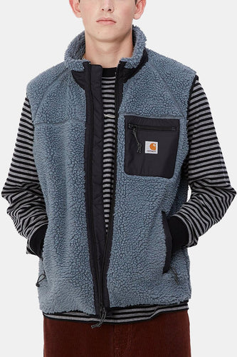 Carhartt WIP Prentis Vest Liner Fleece (Dove Grey/Black) | Sweaters