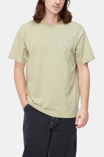 Carhartt WIP Short Sleeved Embroidered Duel T-Shirt (Agave Green) | T-Shirts