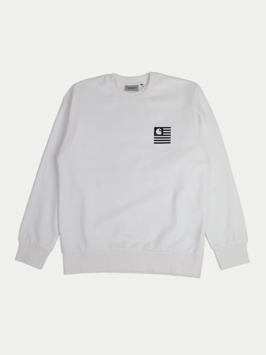 Carhartt WIP State Patch Sweatshirt (White) | Sweaters