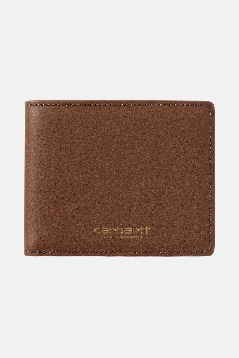 Carhartt WIP Vegas Billfold Wallet (Leather Cognac/Gold) | Wallets