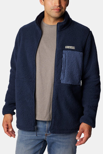 Columbia Mountainside™ Heavyweight Fleece (Collegiate Navy/Dark Mountain) | Sweaters