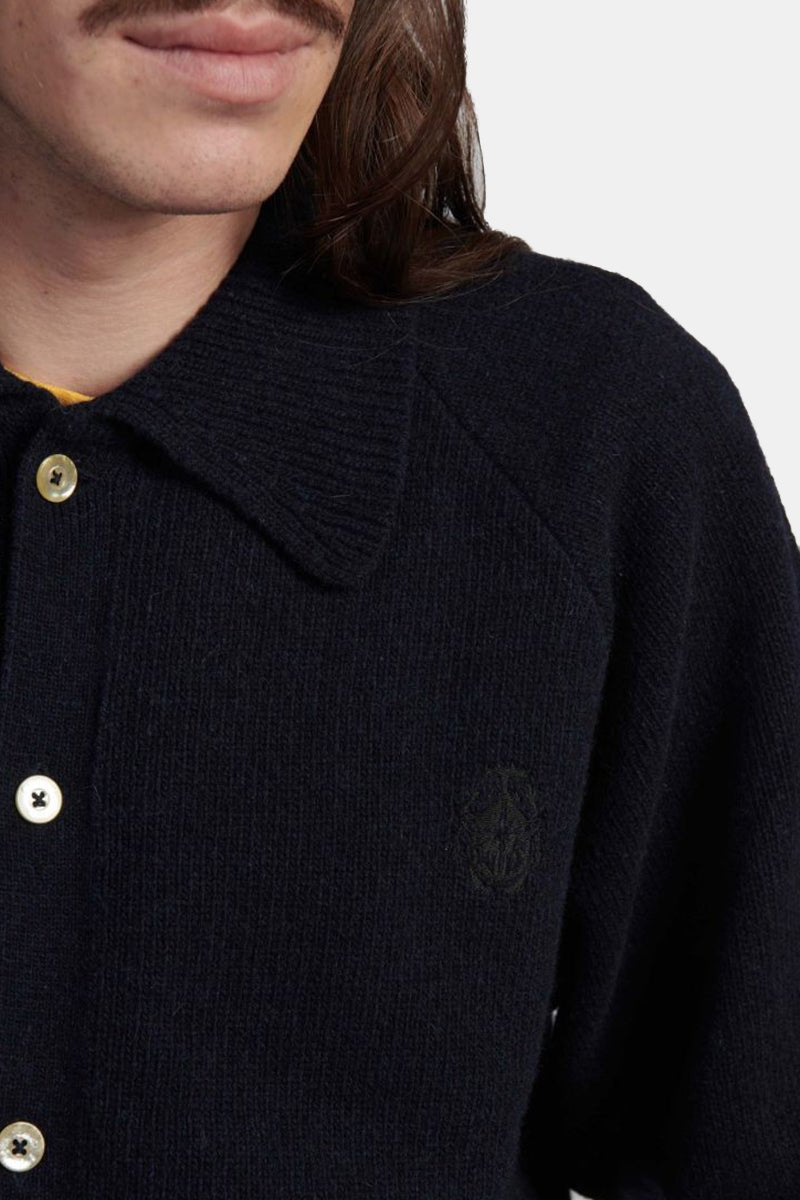 Edwin Mars Polo Cardigan (Navy) | Sweaters