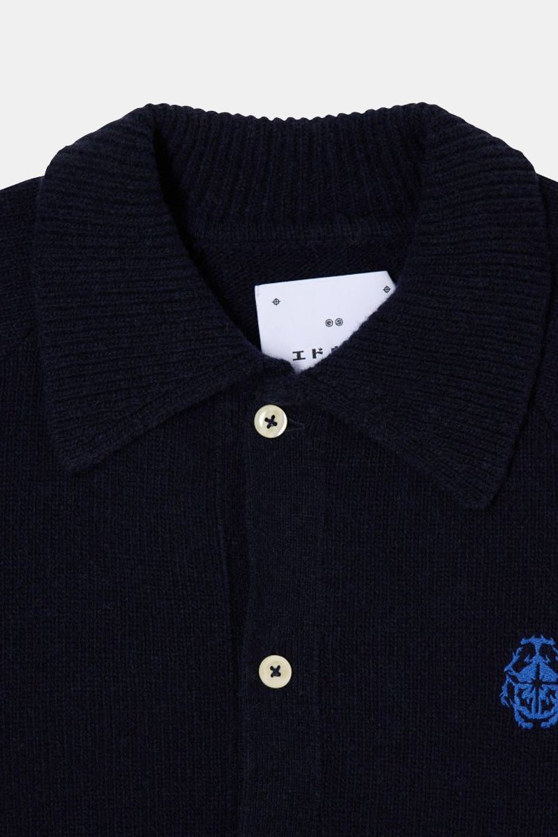 Edwin Mars Polo Cardigan (Navy) | Sweaters