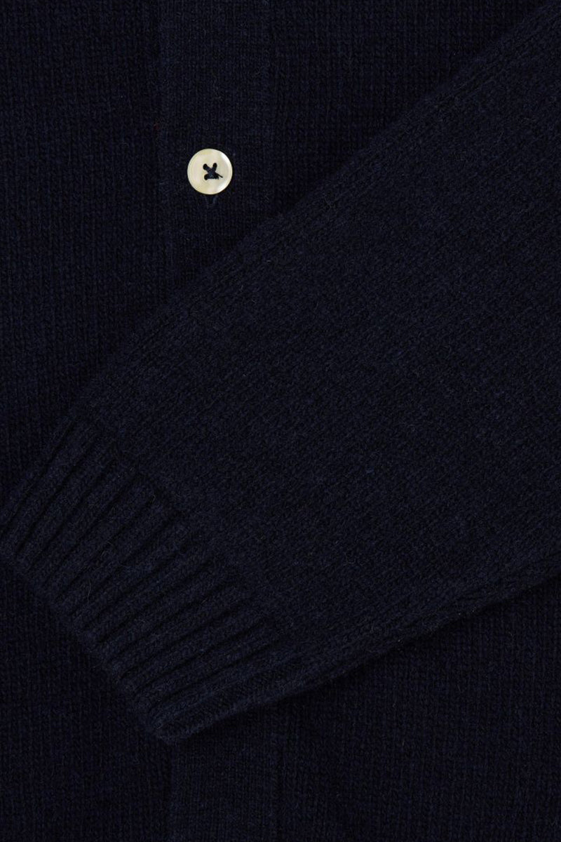 Edwin Mars Polo Cardigan (Navy) | Sweaters