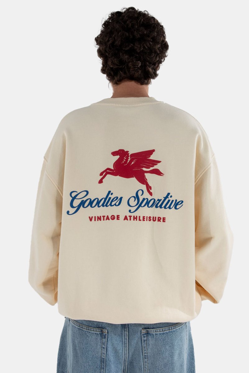 Goodies Sportive Pegasus Butter Crewneck (Ecru) | Sweaters