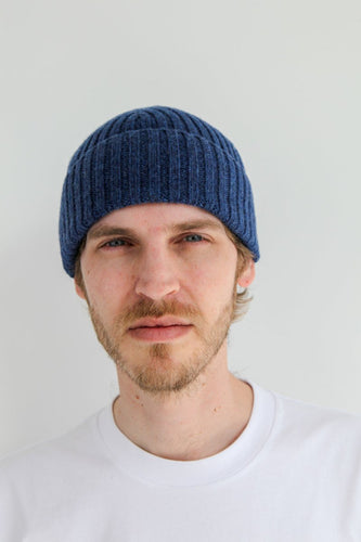 Half Dozen Super-Soft Lambswool Fisherman Beanie (Rhapsody Blue) | Hats