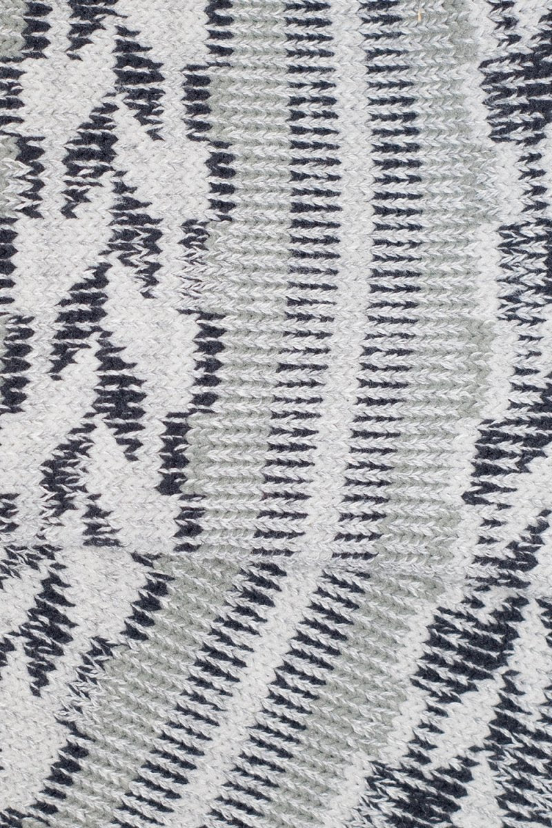 Kinari Recycled Cotton Natural Symbol Pattern Crew (Grey) | Socks