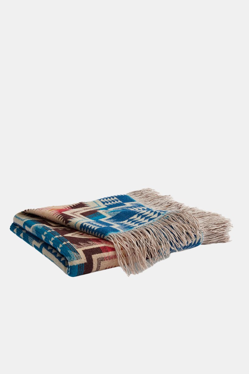 Pendleton Harding Star Fringed Throw (Royal Blue) | Homeware