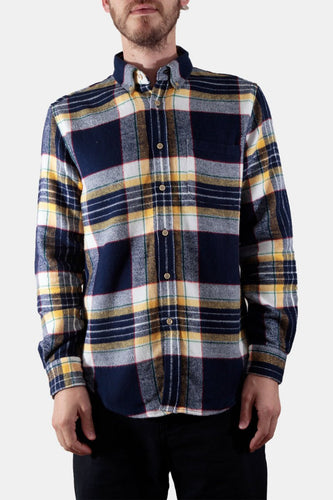 Portuguese Flannel Equi Check ESP Shirt (Blue / White / Yellow) | Shirts