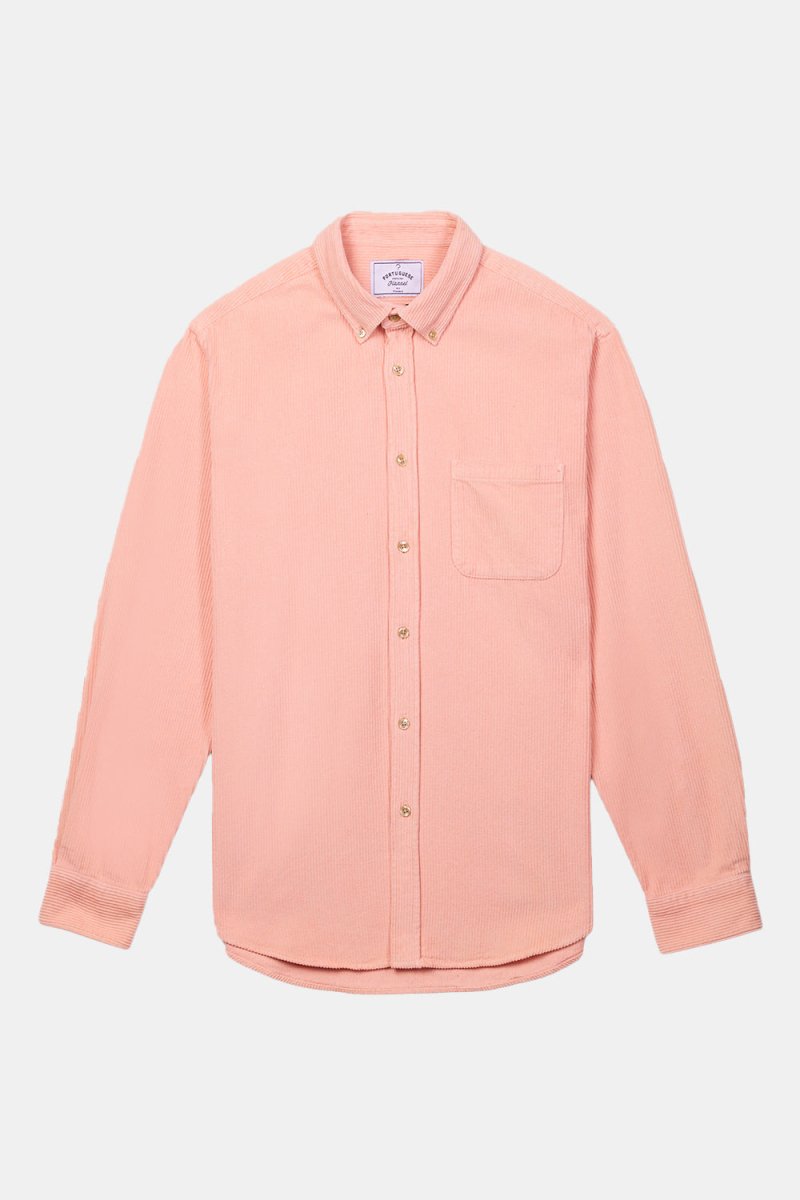 Portuguese Flannel Thick Lobo Cotton-Corduroy Shirt (Old Rose Pink) | Shirts