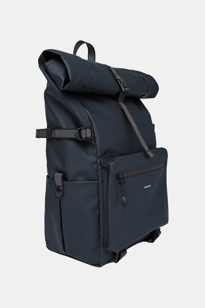 Sandqvist Ruben 2.0 Water - Resistant Rolltop Backpack (Navy) | Bags