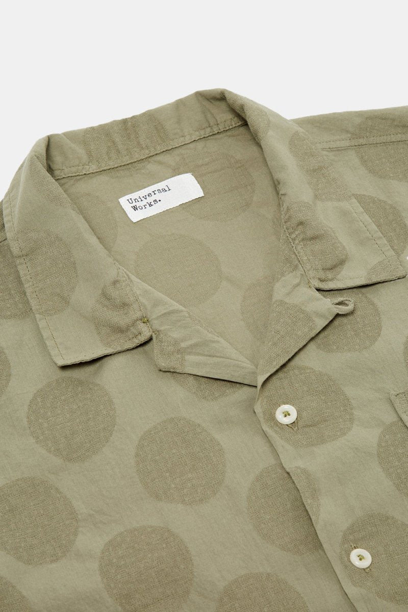 Universal Works Dot Cotton Road Shirt (Light Olive) | Shirts