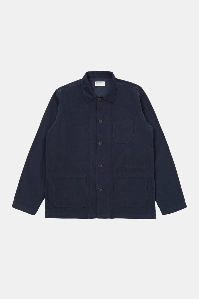 Universal Works Fine Cord Bakers Overshirt (Navy) | Jackets