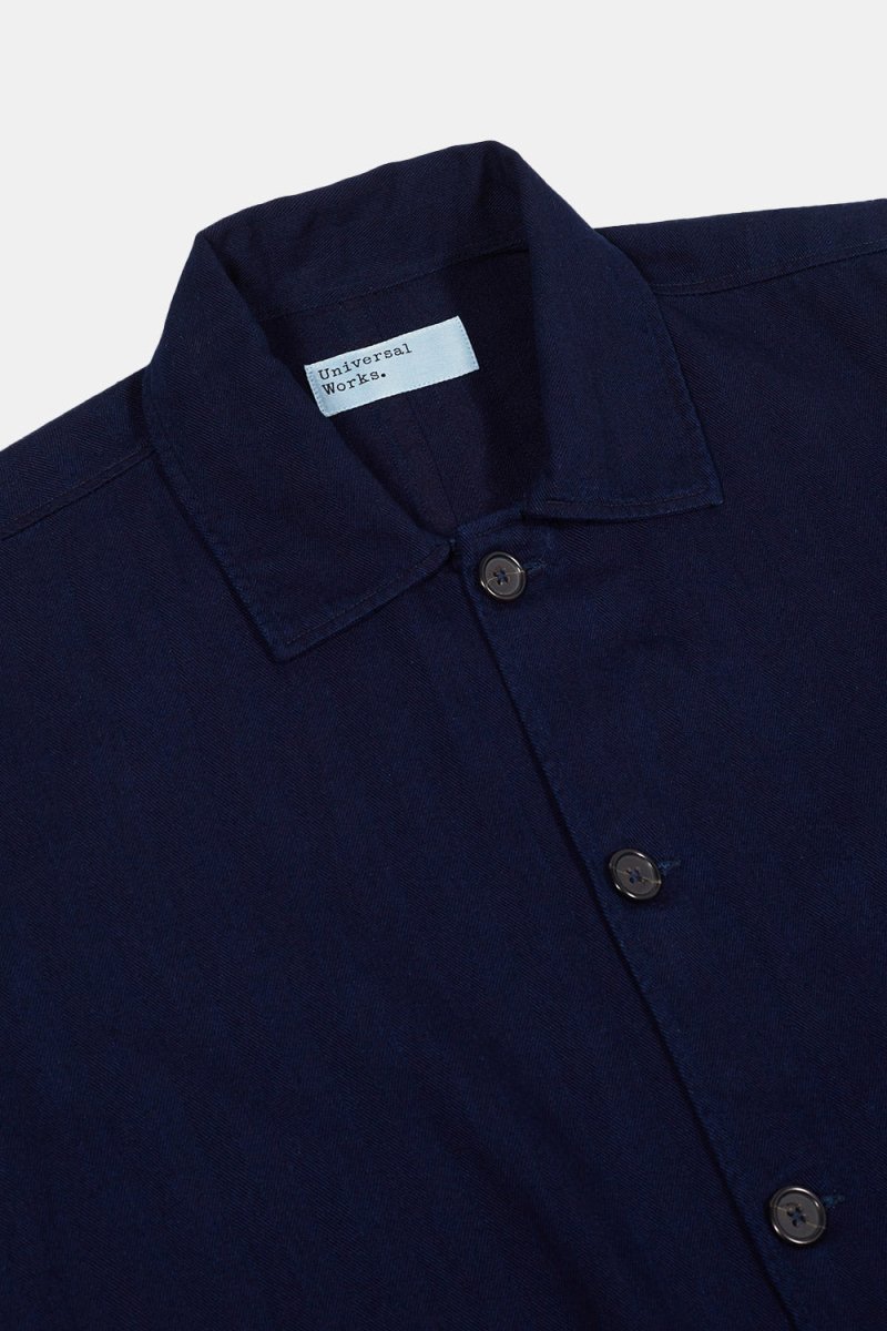 Universal Works Herringbone Denim Travail Shirt (Indigo) | Shirts