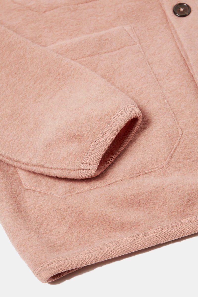 Universal Works Wool Fleece Cardigan (Pink) | Sweaters