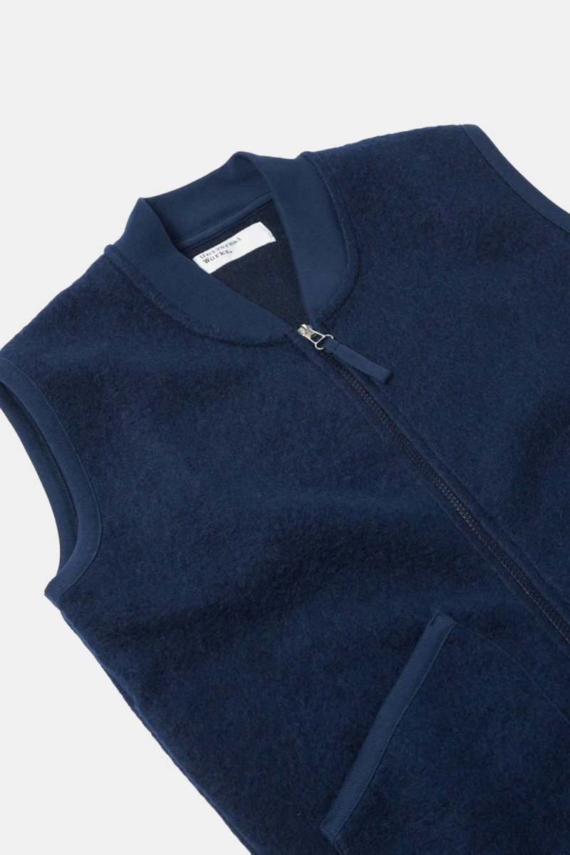 Universal Works Zip Waistcoat (Indigo Blue) | Vests